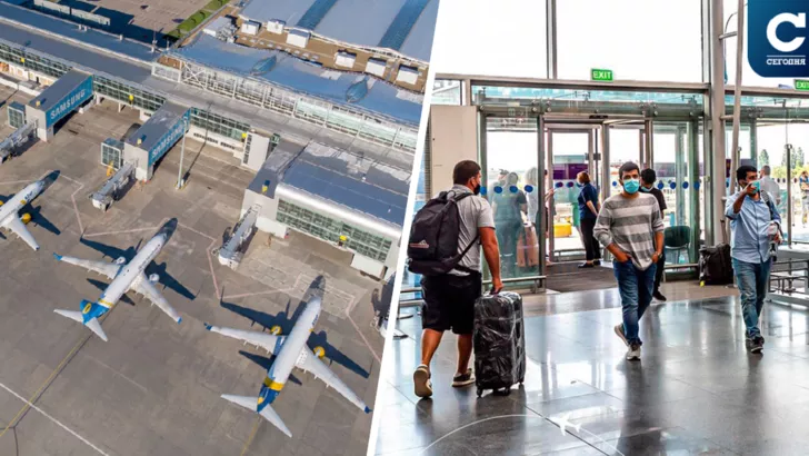 В июле украинские аэропорты обслужили  2 млн 62 тыс. пассажиров / Фото: коллаж "Сегодня"
