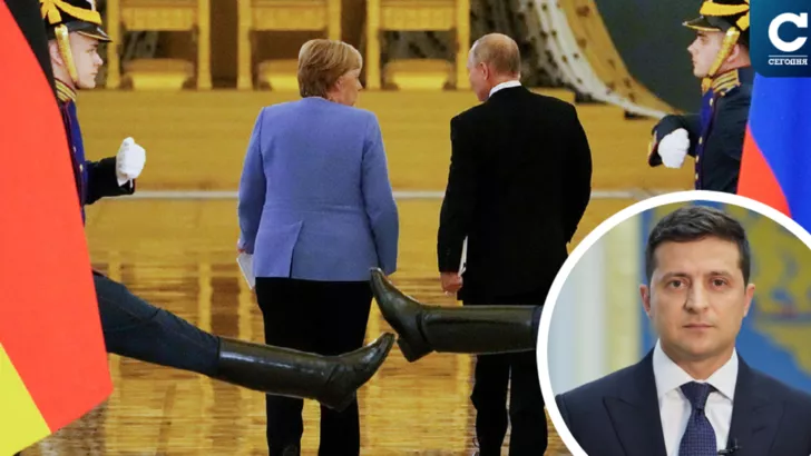 Визит канцлера ФРГ Ангелы Меркель в Россию закончился. Украина осталась со всеми своим проблемами / Фото Reuters / Коллаж "Сегодня"