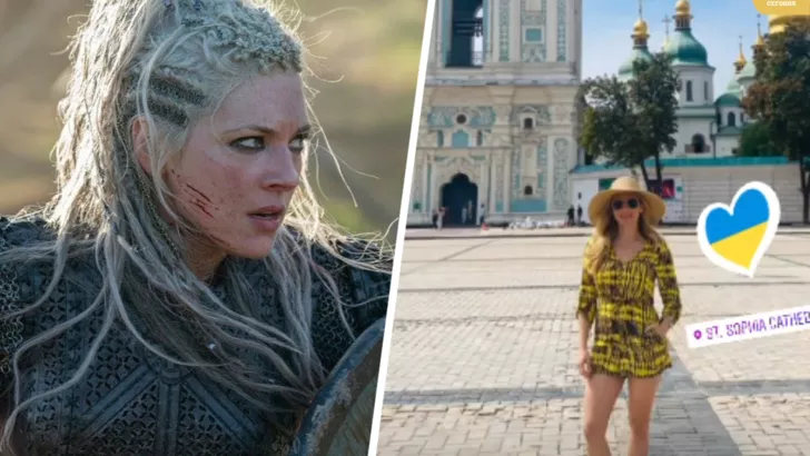 В Україну прибула актриса Кетрін Винник з серіалу "Вікінги"