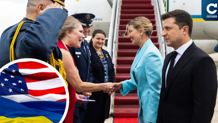 Президент України з дружиною прилетів в США. Фото: колаж "Сьогодні"
