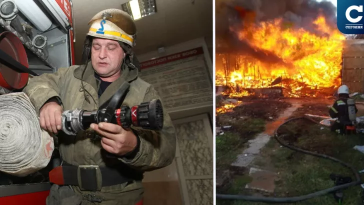 В Затоке Одесской области ликвидировали пожар на базе отдыха. Коллаж: "Сегодня"