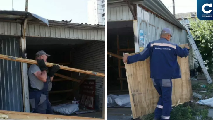 На локациях сейчас работают пять демонтажных бригад КП «Киевблагоустройство»