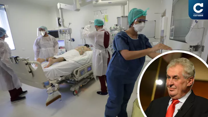 В Чехии госпитализировали действующего президента 76-летнего Милоша Земана. Коллаж: "Сегодня"