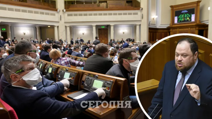 Руслан Стефанчук поскаржився на неможливість приймати закони дистанційно. Фото: колаж "Сьогодні"