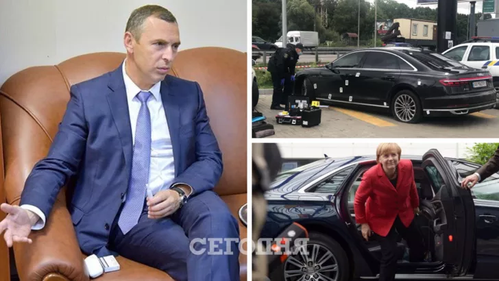 Сергей Шефир предпочитает ездить на автомобиле той же марки и модели, которой пользуется канцлер ФРГ. Фото: коллаж "Сегодня"
