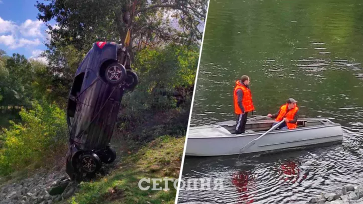 Из затонувшего авто успел выпрыгнуть один из пассажиров