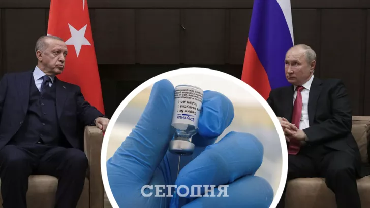 Эрдоган не рискнул принять подарок в виде российской вакцины / Фото Reuters / Коллаж "Сегодня"