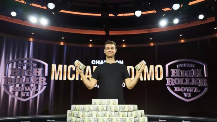 Майкл Аддамо выиграл 3,4 миллиона долларов благодаря одномастным 72