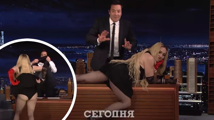 Мадонна показала спідню білизну в шоу The Tonight Show