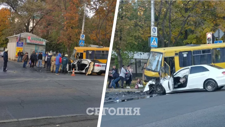 В оккупированном Донецке в ДТП попала маршрутка