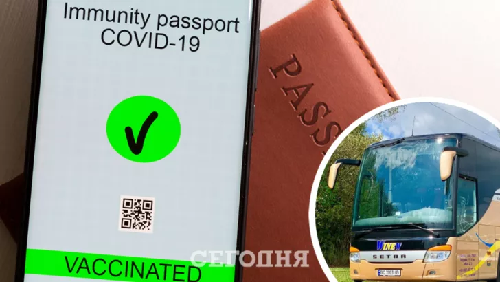 COVID-сертификаты будут проверять у пассажиров автобусов/Коллаж: Сегодня