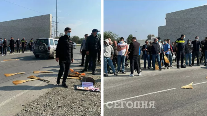 Инцидент произошел у выезда из Кутаиси. Фото: sputnik-georgia