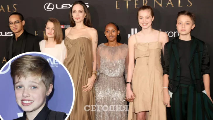 15-летняя дочь Анджелины Джоли и Брэда Питта Шайло впервые появилась на красной дорожке в платье