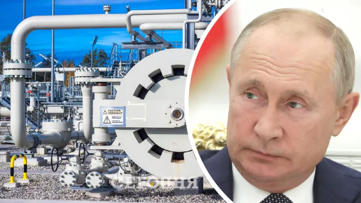 Володимир Путін зазначив, що як тільки другу трубу заповнять газом і регулятор дасть схвалення, то постачання почнуться вже наступного дня/Колаж: "Сьогодні"