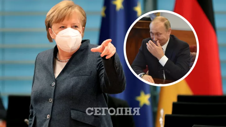 Меркель в шоці від вчинку Путіна. Колаж "Сьогодні"
