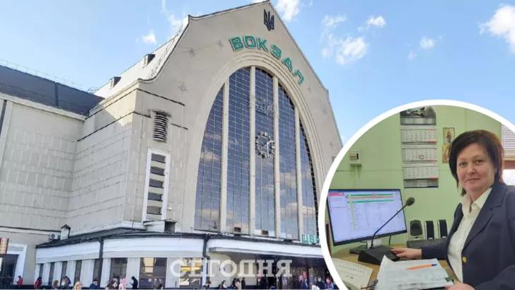 Голос Евгении Ландар звучит с динамиков Центрального железнодорожного вокзала уже 21 год/ коллаж "Сегодня"