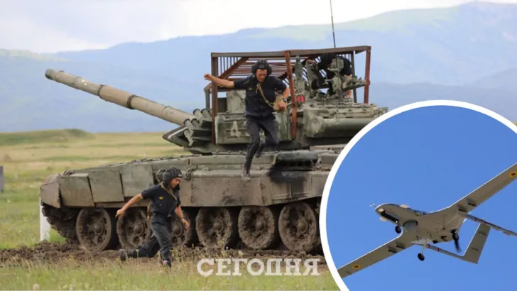 Максимум, на что сегодня способна Россия – защитить свои танки от атак "Байрактаров" "курятниками" на башнях боевых машин. Фото: коллаж "Сегодня"
