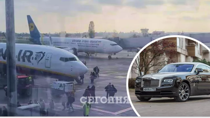 Rolls-Royce зустрічав літак у "Борисполі"