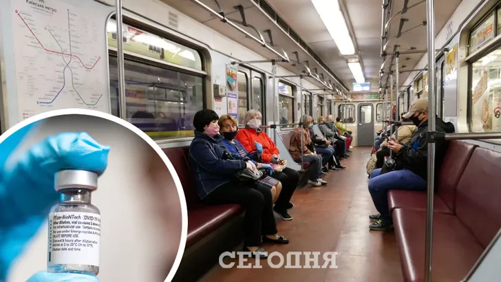 У київському метро помітили наклейки "Вакцинація вбиває"
