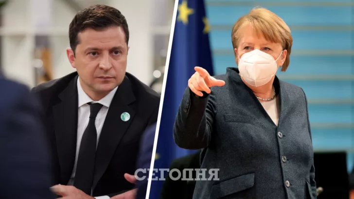 Зеленский и Меркель говорили о Донбассе. Коллаж "Сегодня"