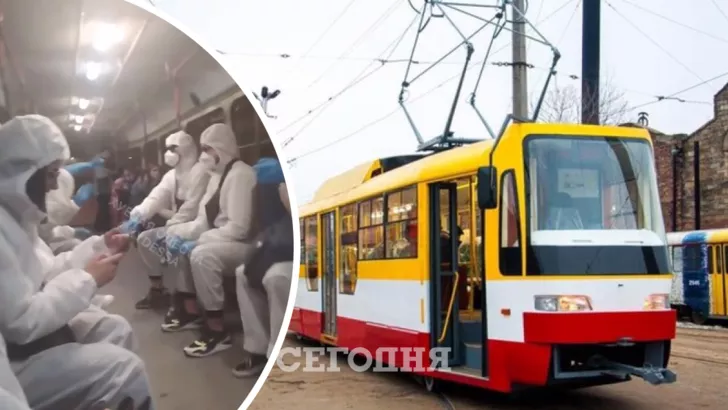 В Одессе пассажиры танцевали в трамвае