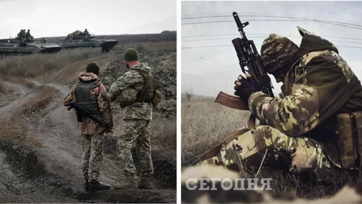 На Донбассе снова стреляли. Фото: коллаж "Сегодня"