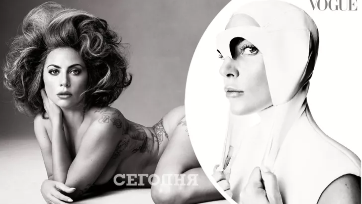 Леді Гага у відвертій фотосесії для італійського та британського Vogue