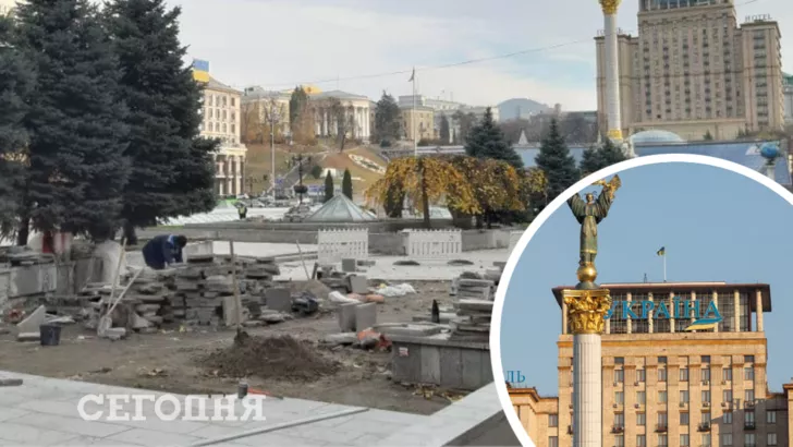 В Києві почався ремонт на Майдані Незалежності.