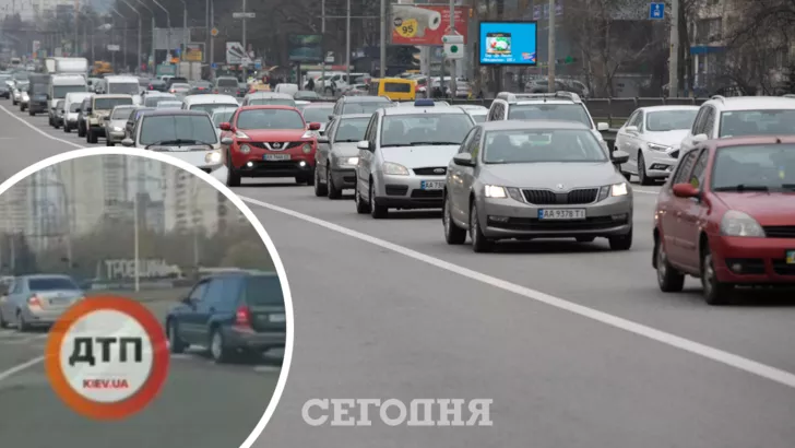В Киеве водители придумали, как объехать пробки