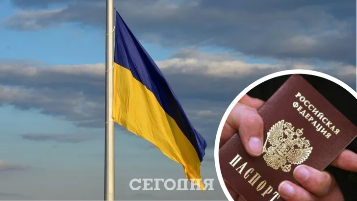 В Виннице россиянин снял с ТРЦ флаг Украины