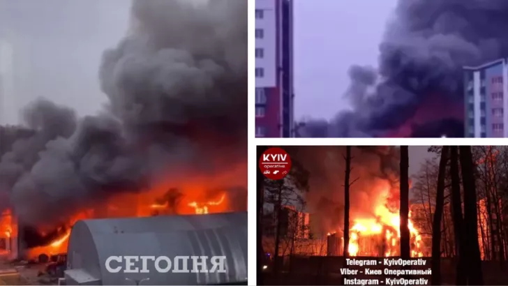 В Ирпене под Киевом масштабный пожар.