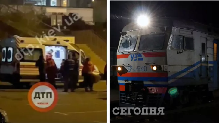 В Киеве ударило током молодого мужчину, который вылез на крышу электрички.