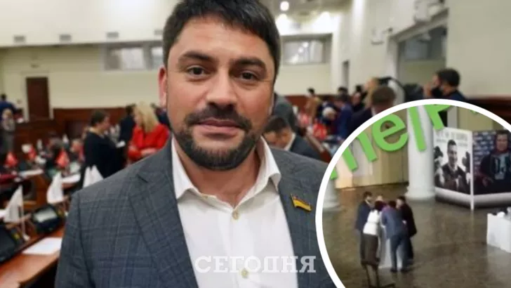 Депутат Киевсовета от СН Владислав Трубицын устроил драку в здании КГГА.