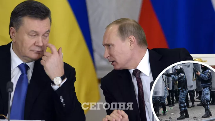 Путін радив Януковичу, як заспокоїти протести? Колаж "Сьогодні"