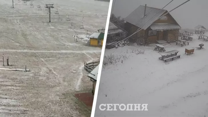 В Украине идет снег. Фото: коллаж "Сегодня"
