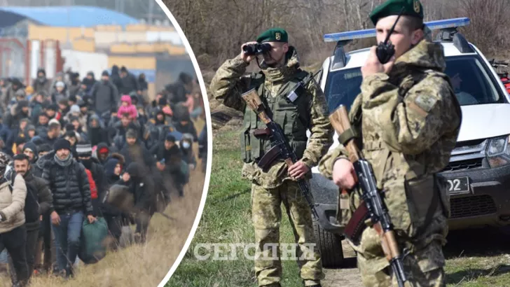 Украина готова встретить мигрантов. Коллаж "Сегодня"