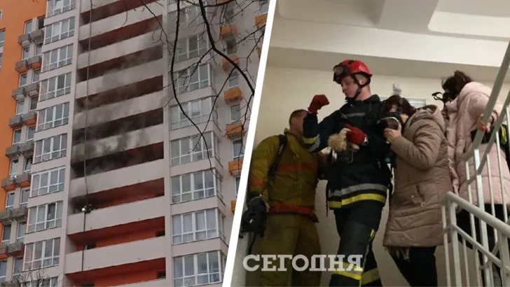 У Києві пожежа у будинку. Фото: колаж "Сьогодні"
