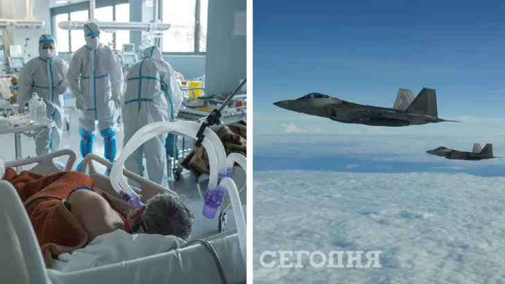 ВВС США якобы отработали ядерный удар по территории России, а в Украине смертность от COVID-19 пошла на спад/Коллаж: Сегодня