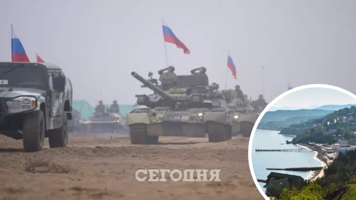Российские танки направляются на украинский полуостров. Коллаж "Сегодня"