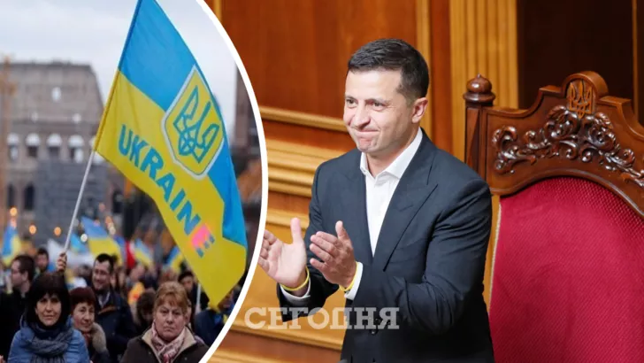 Зеленский в Раде сделал важное заявление для украинцев за границей. Коллаж "Сегодня"