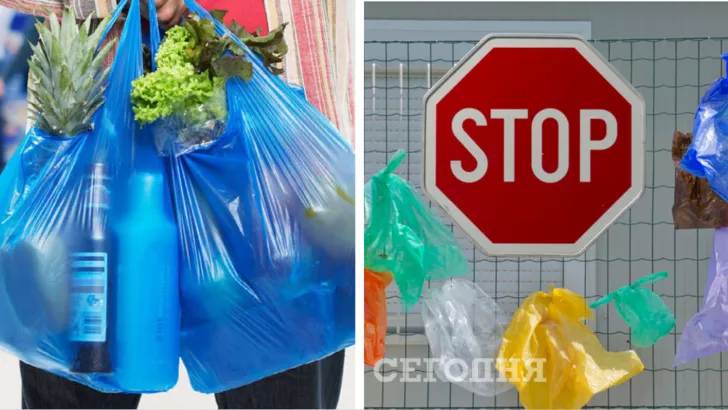 За незаконное распространение пластиковых пакетов можно получить до 17 тысяч гривен штрафу / Коллаж "Сегодня"
