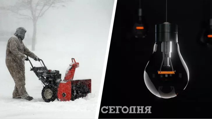 В Україні немає світла у кількох областях через погоду. Фото: колаж "Сьогодні"