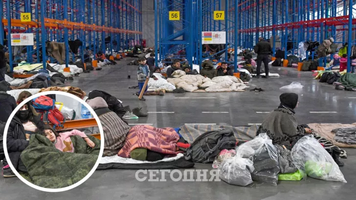 Акция протеста прошла на складах, используемых белорусскими службами для приюта иностранцев