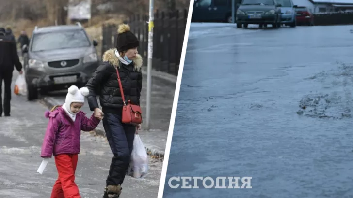 На дорогах Украины ожидается гололед. Фото: коллаж "Сегодня