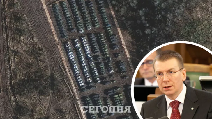 Главу МИД Латвии также беспокоит скопление российских войск на границе Украины / Коллаж "Сегодня"