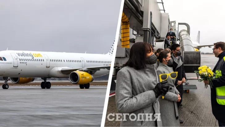 Іспанський лоукост Vueling почав літати до Києва. Фото: колаж "Сьогодні"