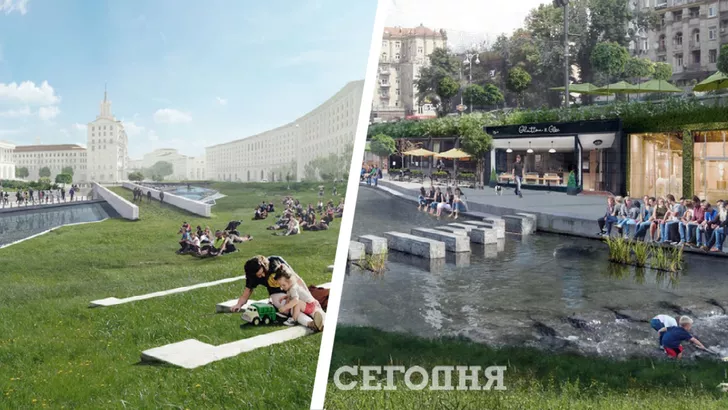 Архитектор показал проект восстановления реки в центре Киева