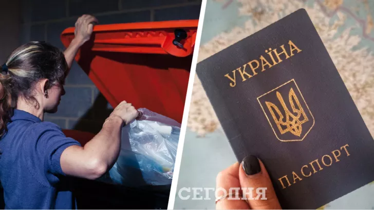 Жительница Мелитополя предстала перед судом, потому что выбрасывала мусор без паспорта. Фото: коллаж "Сегодня"