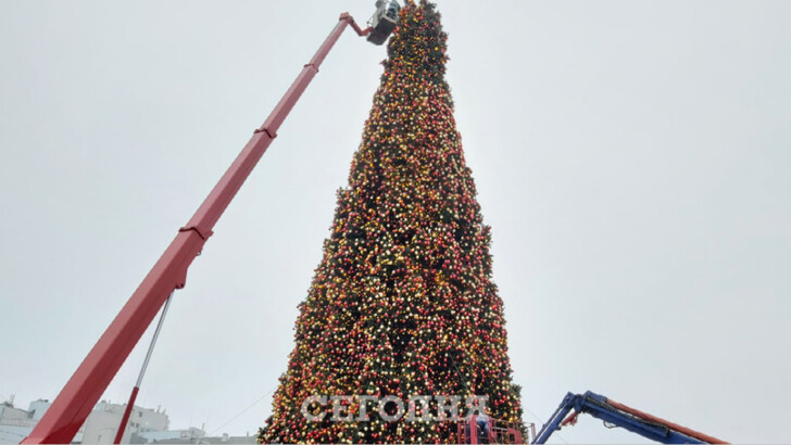 На Софийской площади почти нарядили елку | Фото: Сегодня