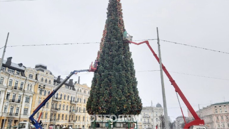 На Софийской площади почти нарядили елку | Фото: Сегодня
